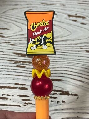 Cheetos Flamin' Hot Beaded Pen - Red, Orange, Yellow